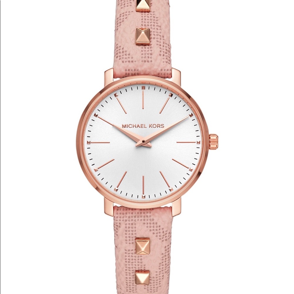 🆕Michael Kors Watch with studs and mk logo strap